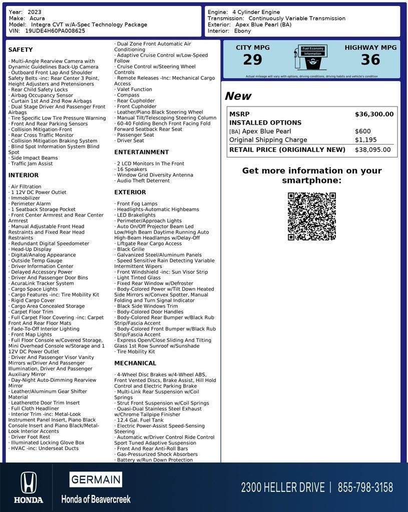 2023 Acura Integra A-Spec Tech Package