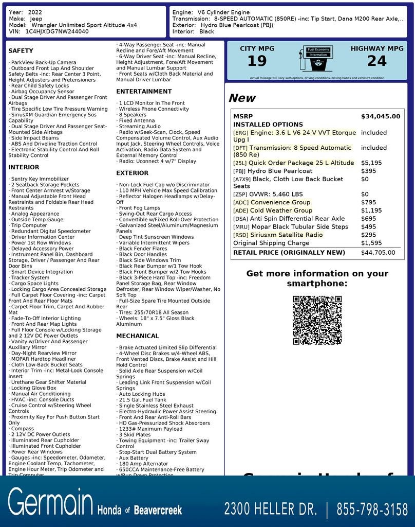 2022 Jeep Wrangler Unlimited Sport Altitude