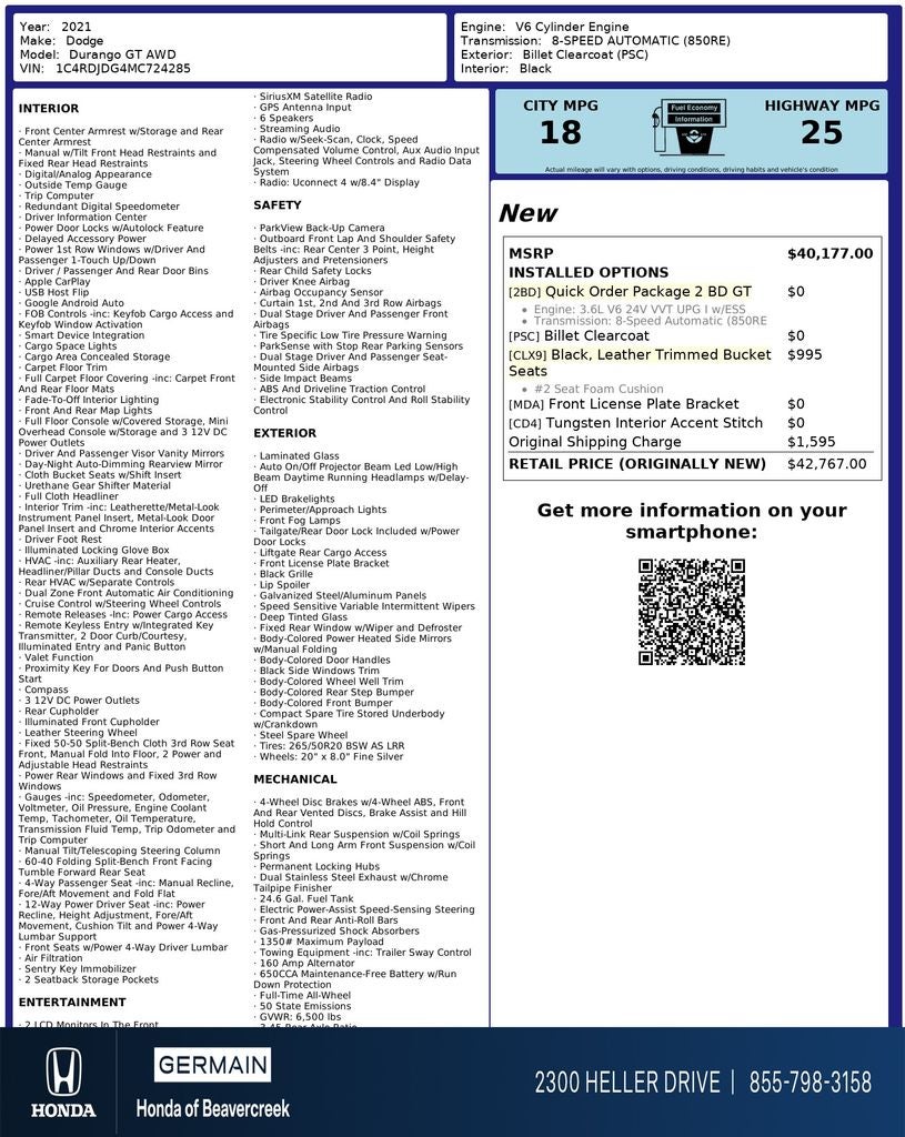 2021 Dodge Durango GT