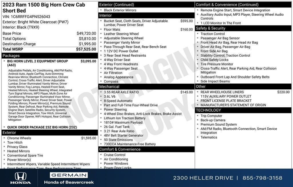 2023 RAM 1500 Big Horn/Lone Star