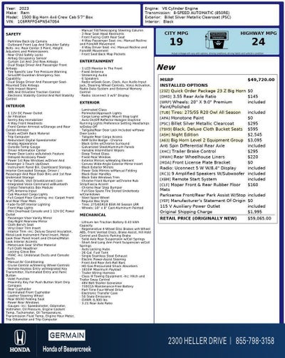2023 RAM 1500 Big Horn/Lone Star