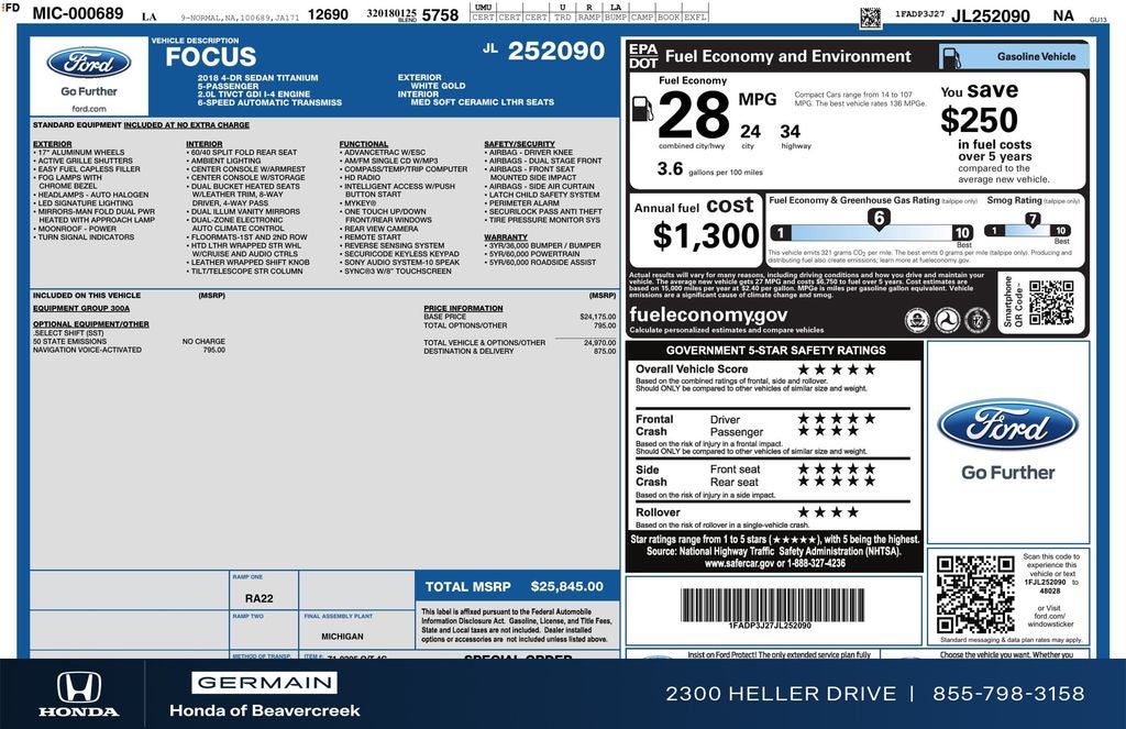 2018 Ford Focus Titanium