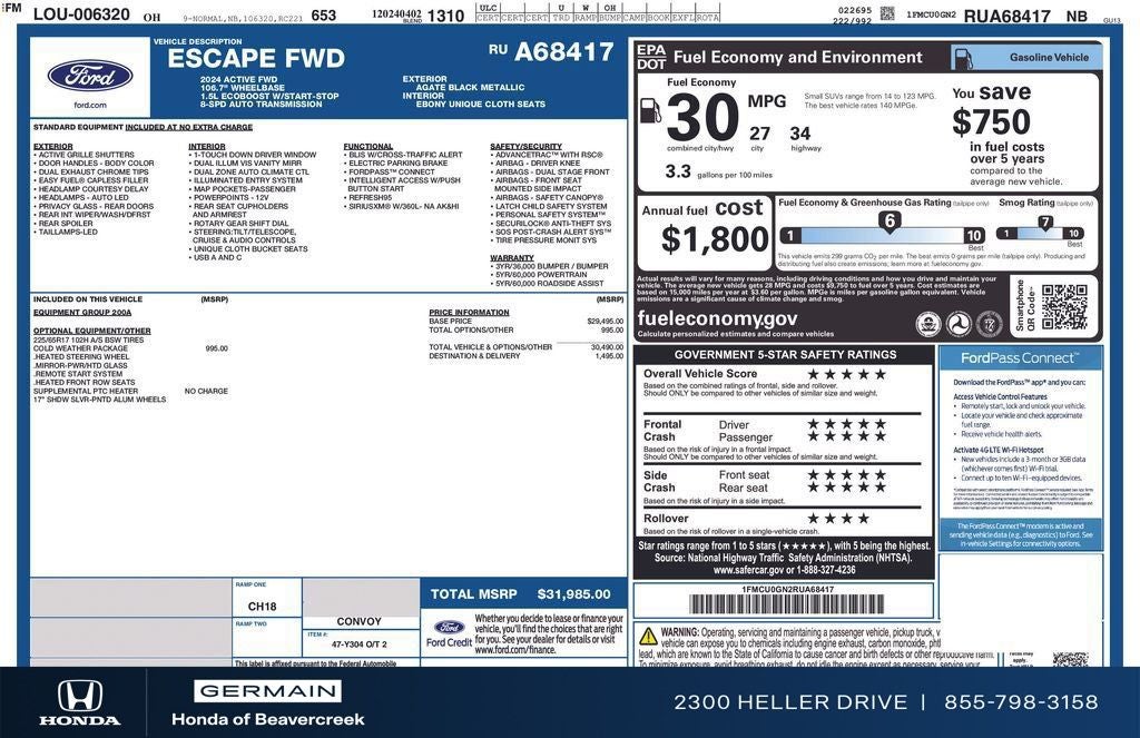 2024 Ford Escape Active