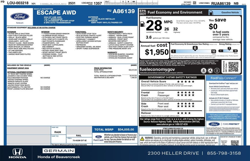 2024 Ford Escape ST-Line