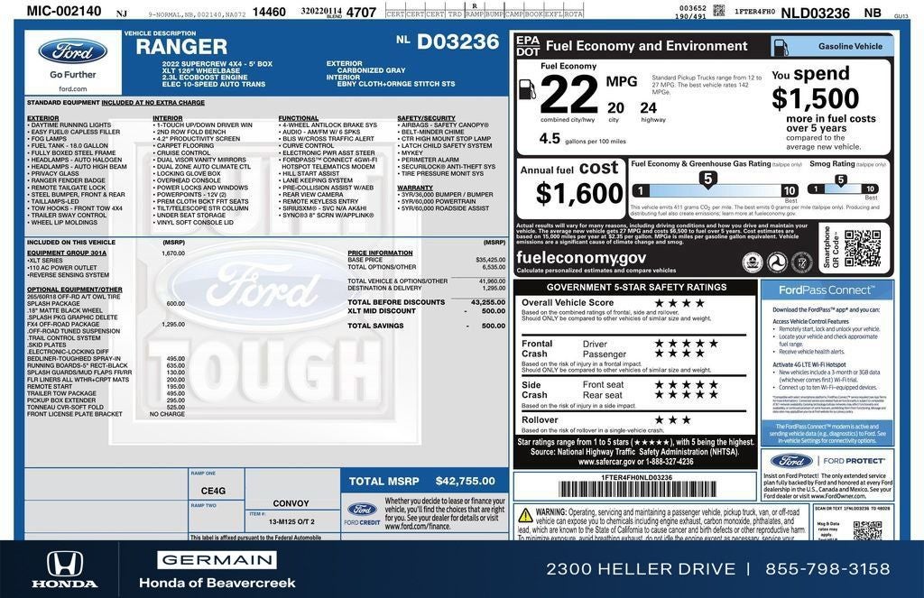 2022 Ford Ranger XLT