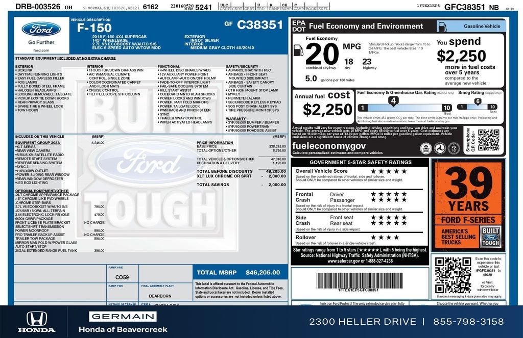 2016 Ford F-150 XLT