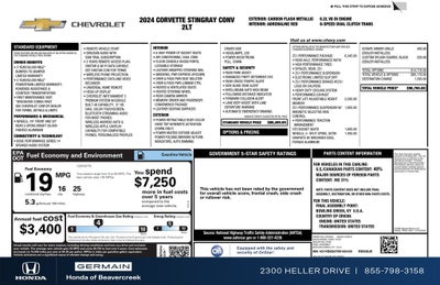 2024 Chevrolet Corvette Stingray 2LT