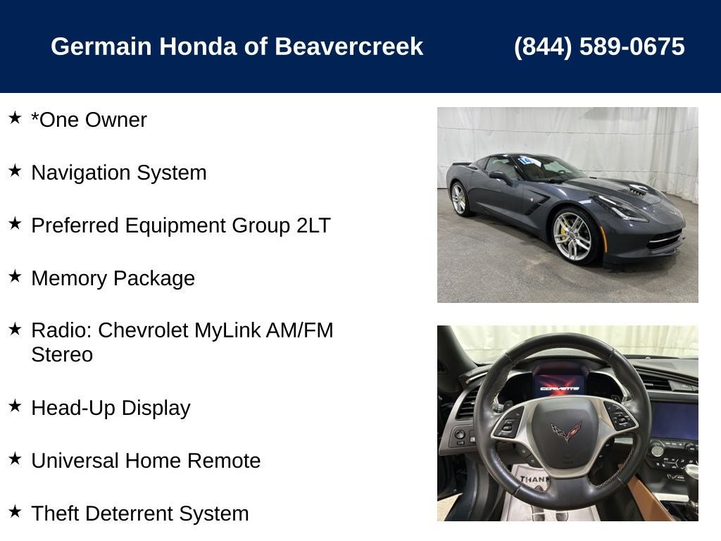 2014 Chevrolet Corvette Stingray Z51 2LT