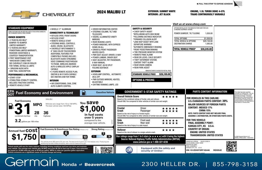 2024 Chevrolet Malibu LT 1LT