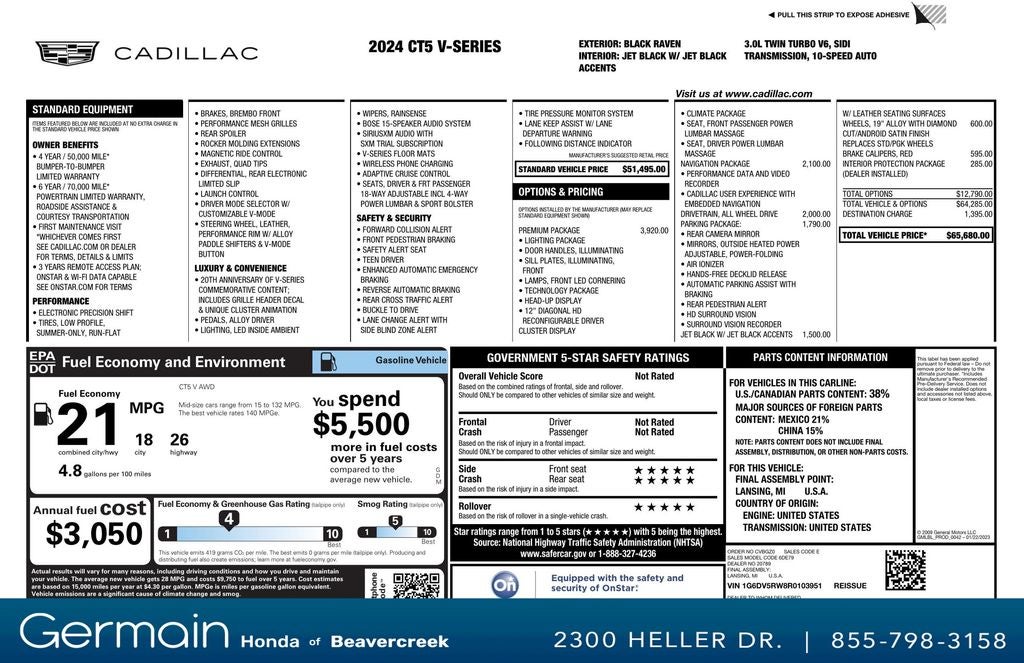 2024 Cadillac CT5 V-Series