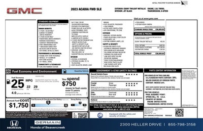 2023 GMC Acadia SLE