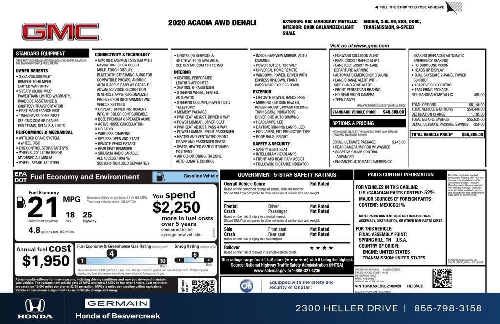 2020 GMC Acadia Denali