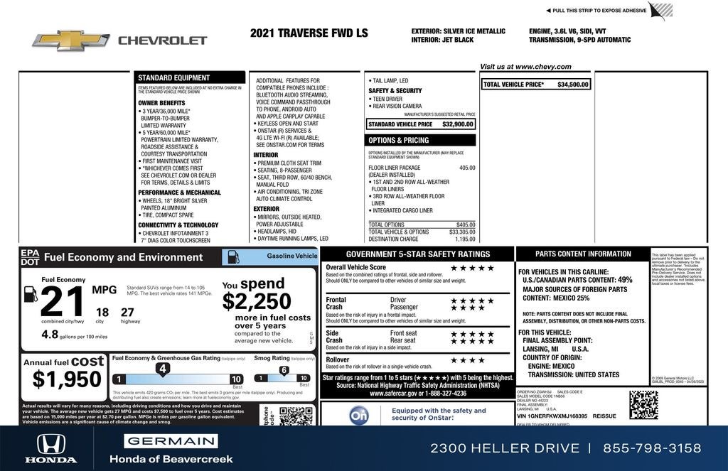 2021 Chevrolet Traverse LS