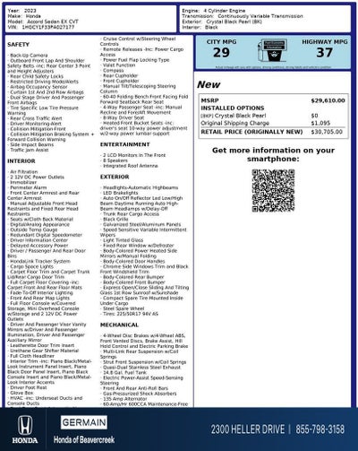 2023 Honda Accord EX