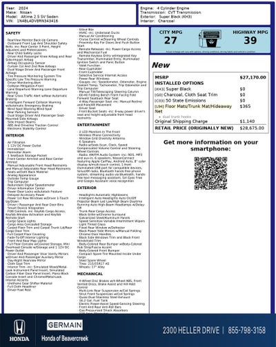 2024 Nissan Altima 2.5 SV