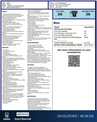 2024 Nissan Altima 2.5 SV