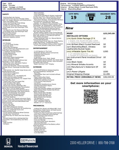 2021 Chrysler Voyager LXI