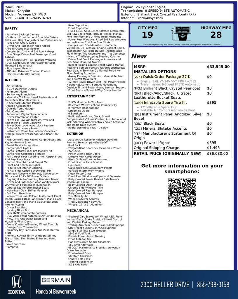 2021 Chrysler Voyager LXI
