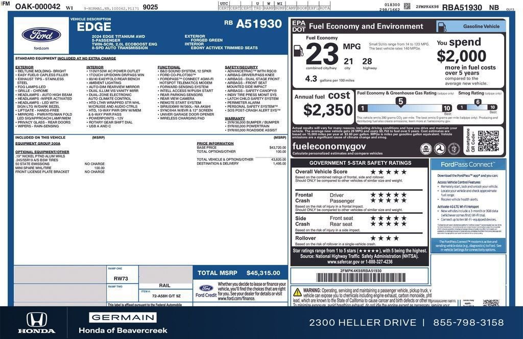 2024 Ford Edge Titanium