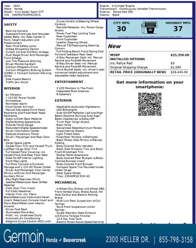 2023 Honda Civic Sport