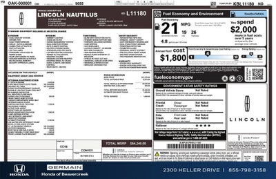 2019 Lincoln Nautilus Reserve
