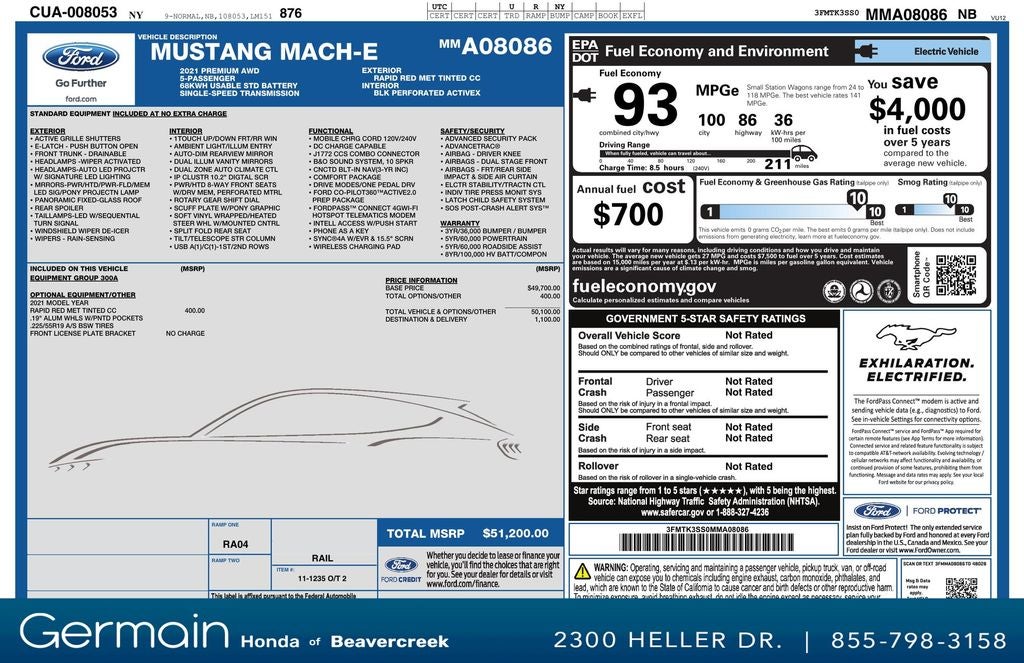 2021 Ford Mustang Mach-E Premium