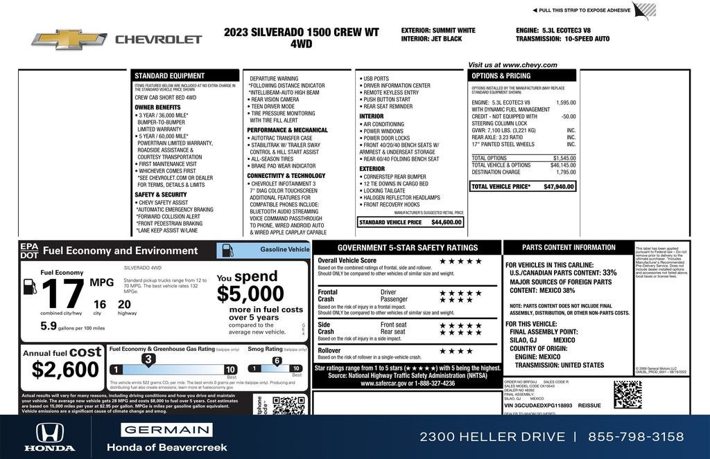 2023 Chevrolet Silverado 1500 WT