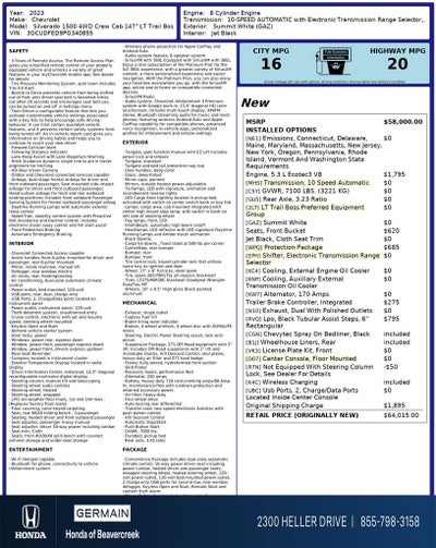 2023 Chevrolet Silverado 1500 LT Trail Boss