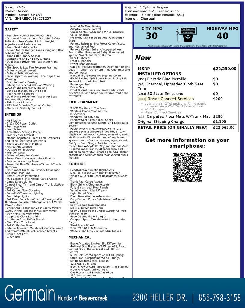 2025 Nissan Sentra SV