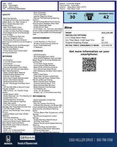 2024 Volkswagen Jetta 1.5T S