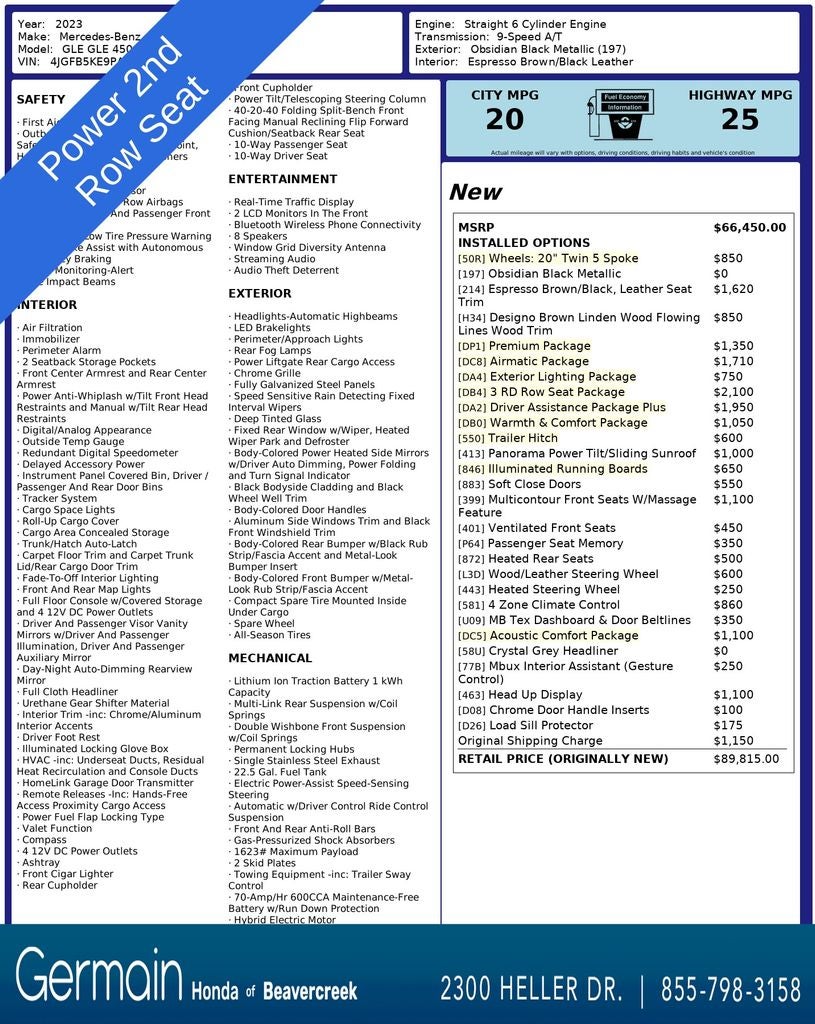 2023 Mercedes-Benz GLE GLE 450 4MATIC®