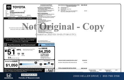 2025 Toyota Camry LE