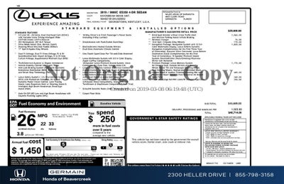2019 Lexus ES 350