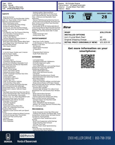 2024 Honda Odyssey Elite