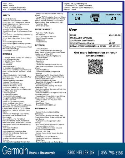 2021 Honda Passport Elite