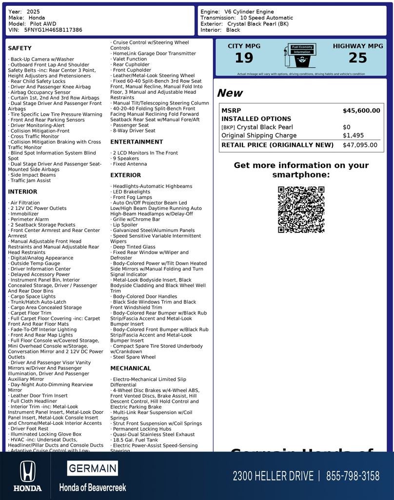 2025 Honda Pilot EX-L