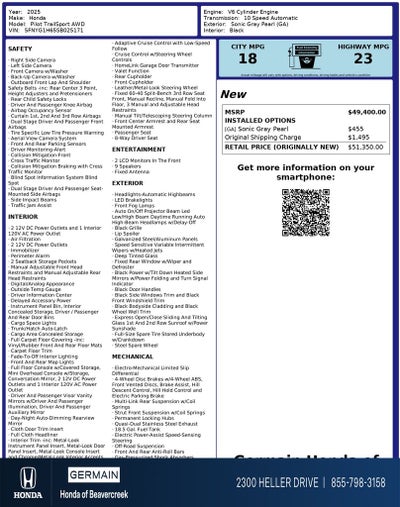 2025 Honda Pilot TrailSport