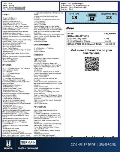 2025 Honda Pilot TrailSport