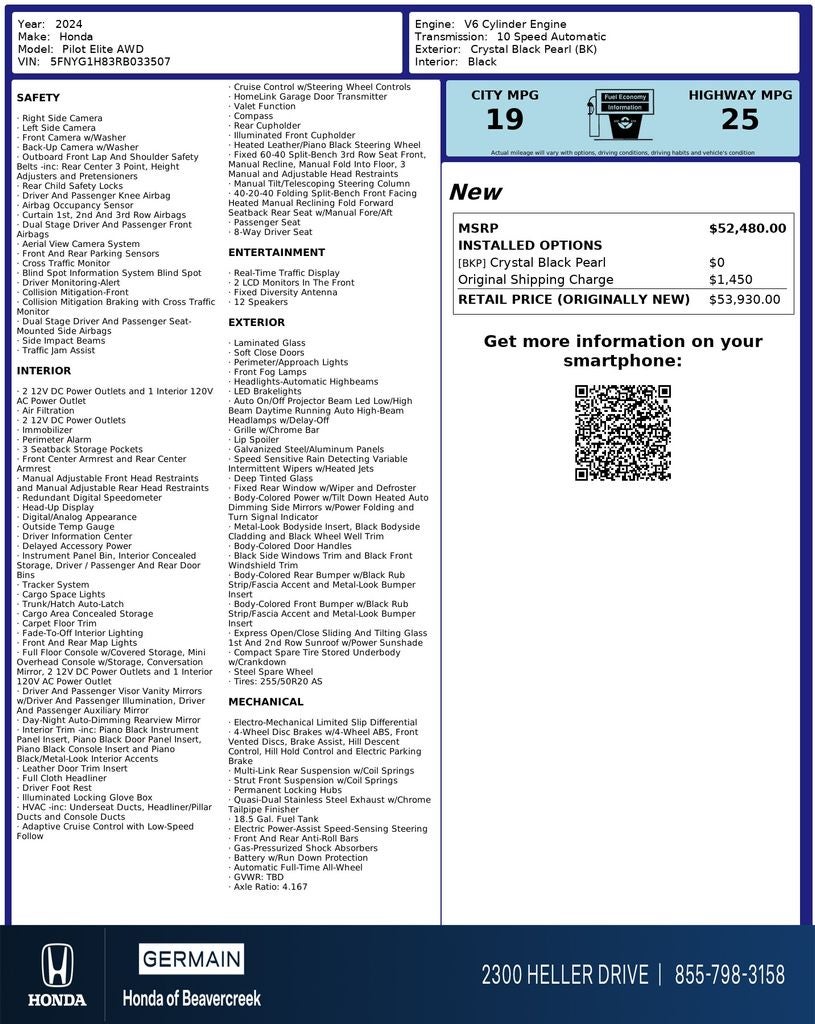 2024 Honda Pilot Elite