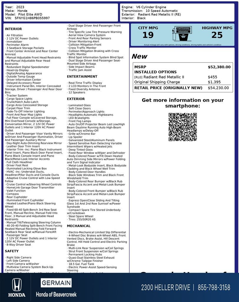 2023 Honda Pilot Elite