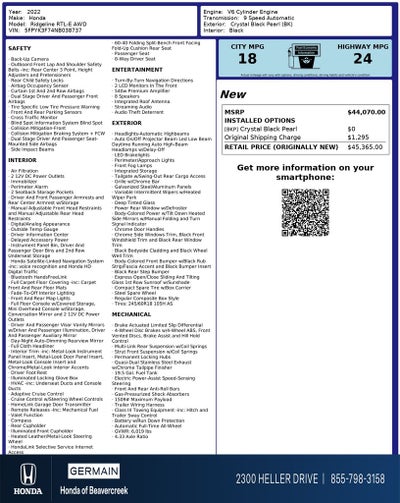 2022 Honda Ridgeline RTL-E