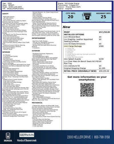 2023 INFINITI QX60 LUXE