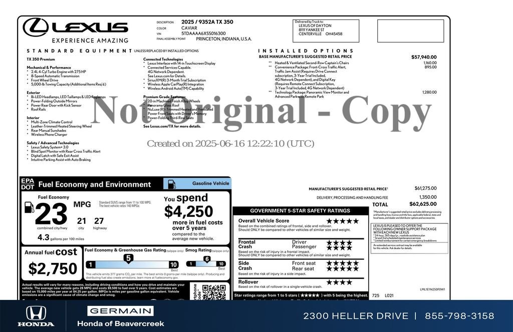 2025 Lexus TX 350 Premium