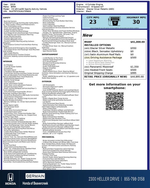 2019 BMW X3 sDrive30i