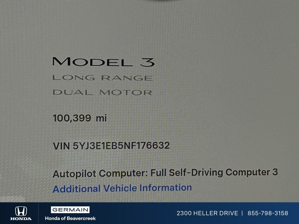 2022 Tesla Model 3 Long Range