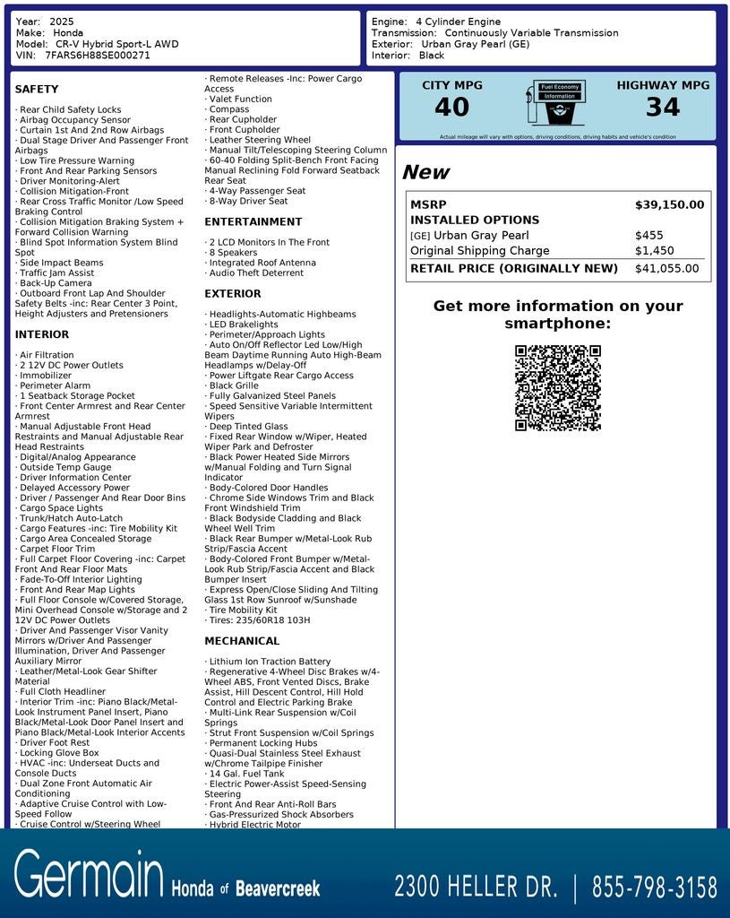 2025 Honda CR-V Hybrid Sport-L