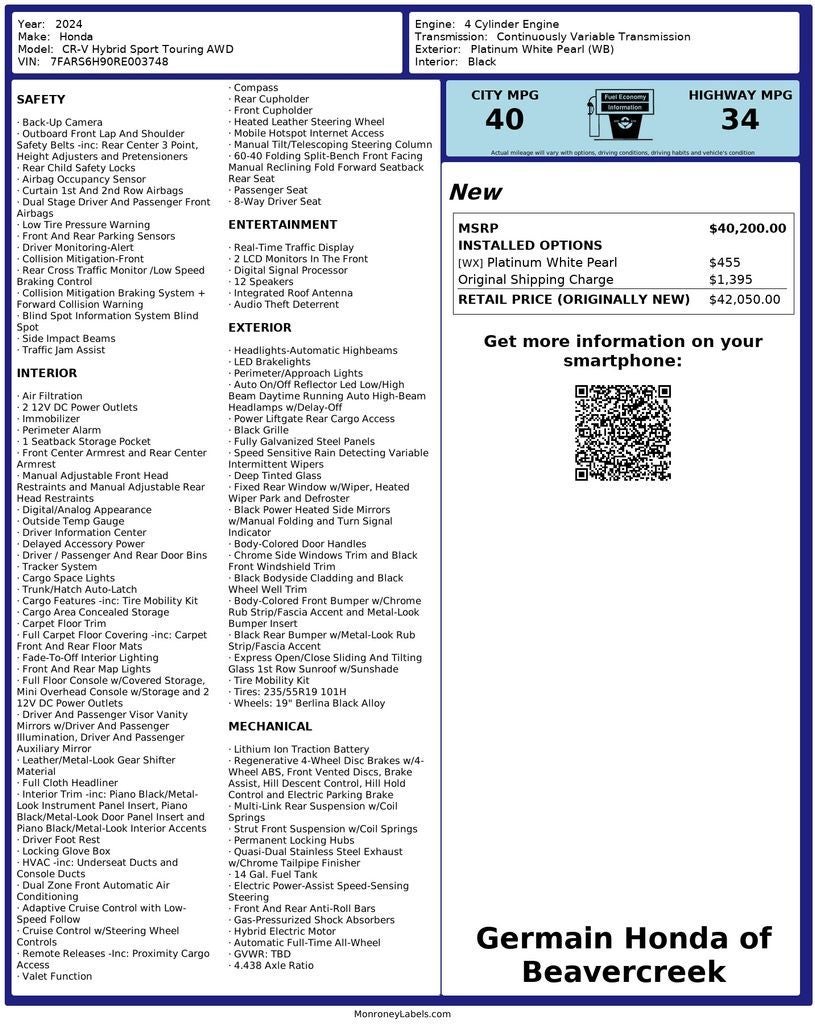 2024 Honda CR-V Hybrid Sport Touring