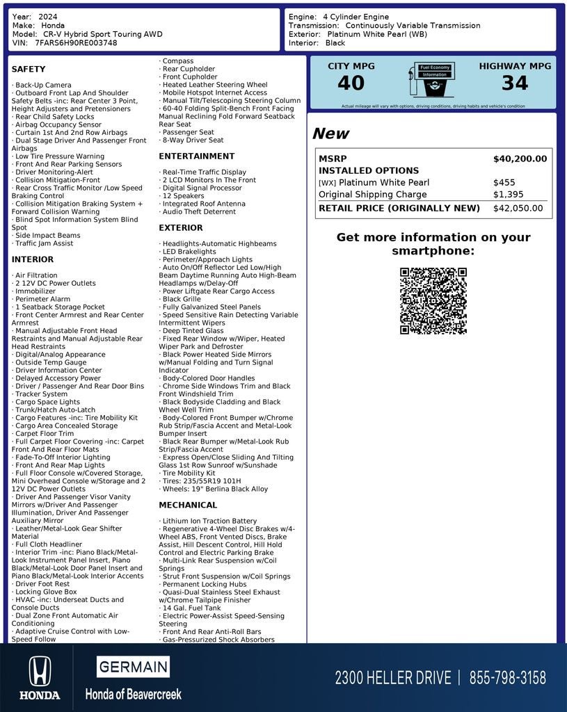 2024 Honda CR-V Hybrid Sport Touring