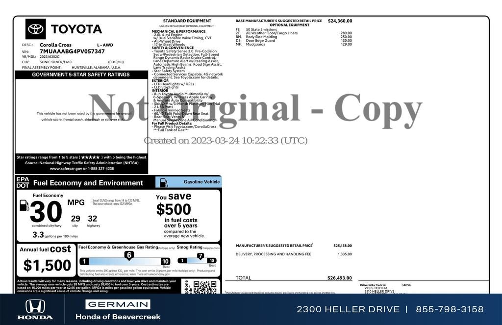 2023 Toyota Corolla Cross L