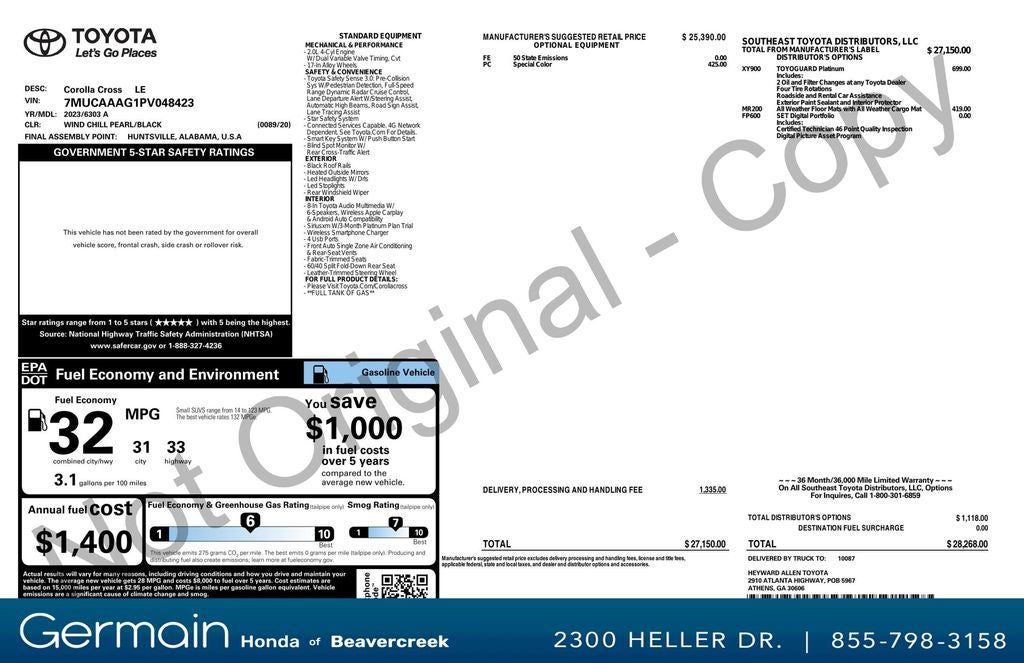 2023 Toyota Corolla Cross LE